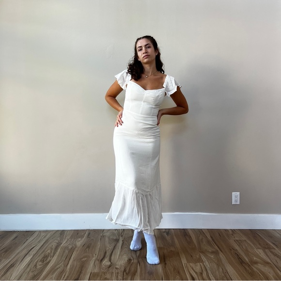 reformation butterfly dress ivory Bride dresses